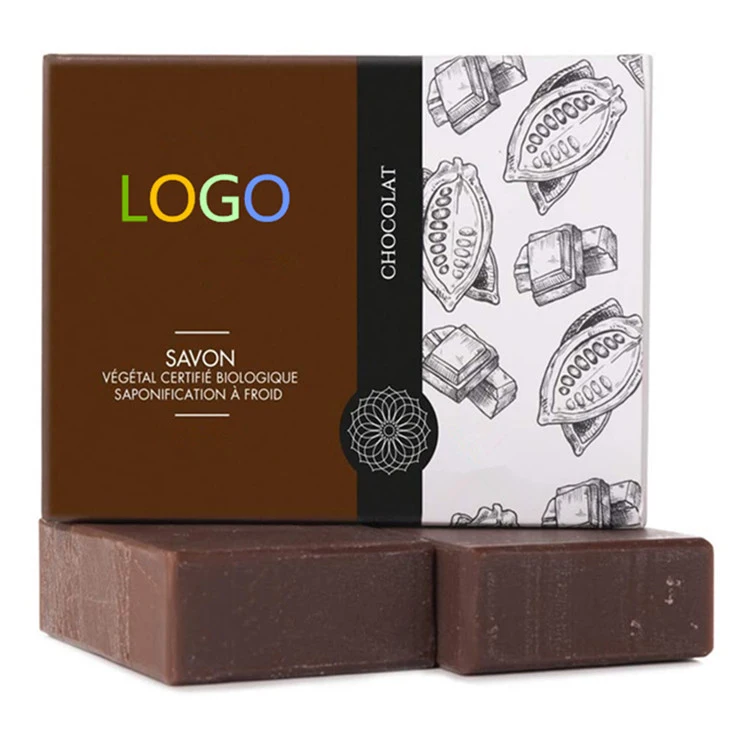 OEM Custom Organic Gentle Exfoliating Chocolate Handmade Soap Bar