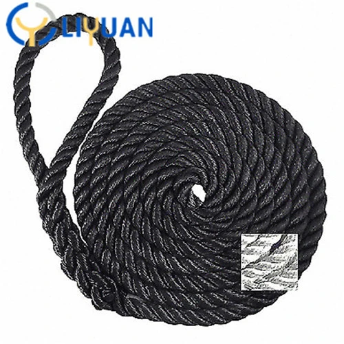 White Twisted PP Rope with Blue Tracking Line