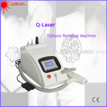 2014 hot !!!! mini painless tattoos removal Q-switch laser machine