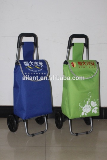 Printing logo promote gift folding personal shopping trolley cart