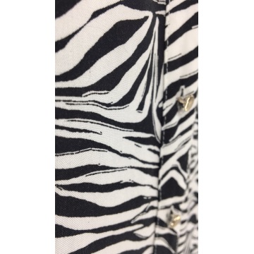 Black and White Striped Animal Print Shirt