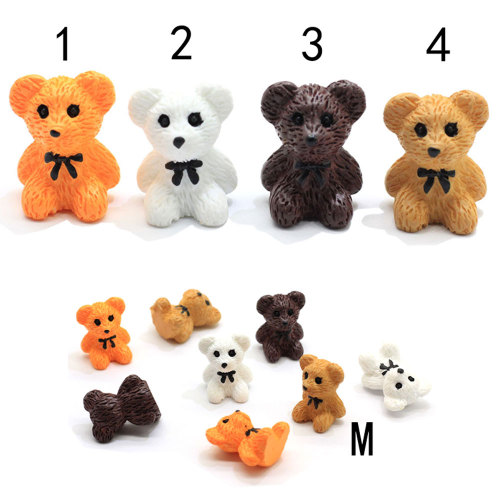 Lovely Resin Bear Figurines Craft Charms Μενταγιόν για Κοσμήματα Ευρήματα Μπρελόκ Κολιέ χειροτεχνία DIY Αξεσουάρ