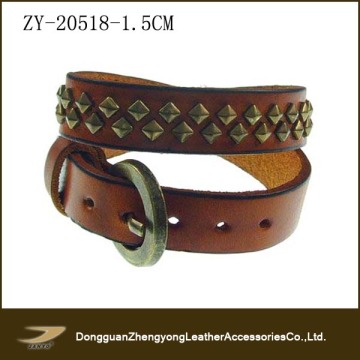 Cowhide Leather Studded Bracelets (ZY-20518)