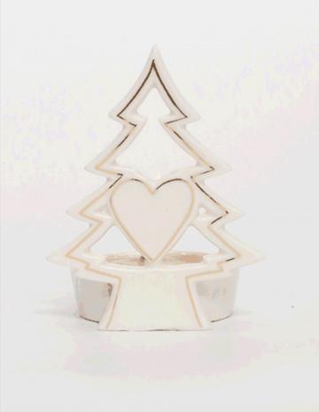 Porcelain White Christmas Tree Tealight Holders