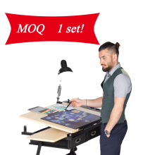 Adjustable Height Wooden Drawing Table for Home and School: Eisdir DT1 Engineering Drafting Desk