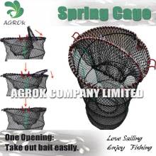 Fishing Trap Crawfish Trap Shrimp Eel Prawn Lobster Creel Folding Spring Cage with Opening