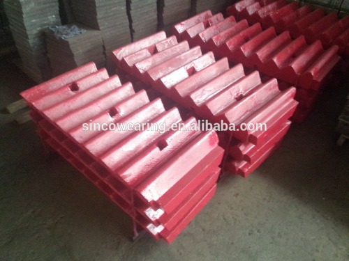 High Manganese Jaw Plate Mn13Cr2 Mn18Cr2 SHANBAO PE250X400 PE400X600 PE500X750 PE750X1060 PE900X1200 PE1200X1500