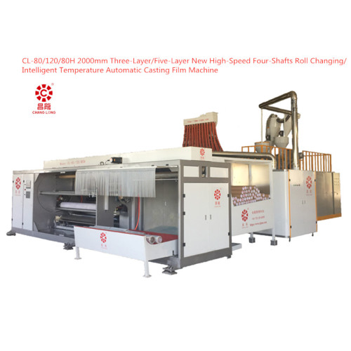 New Type Four-Shafts Roll Changing Casting Film Machine