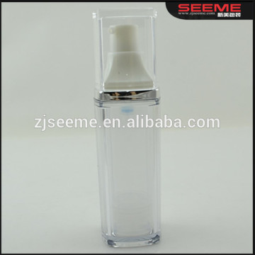 hot selling luxury square acrylic cosmetics bottle/acrylic lotion bottle with pump,cosmetic acryl lotion pump bottle