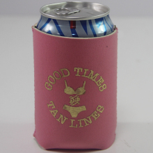 Promotional Neoprene Wedding Can Coolers Gold Foil Printing