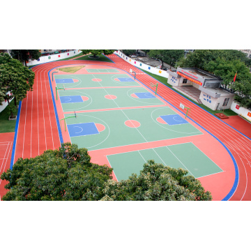 Colourful Synthetic Silicon PU Water-based Courts Sports Surface Flooring Athletic Running Track