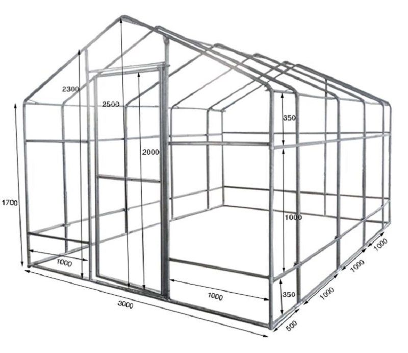 Agricultural Plastic Garden Walk-in Greenhouse