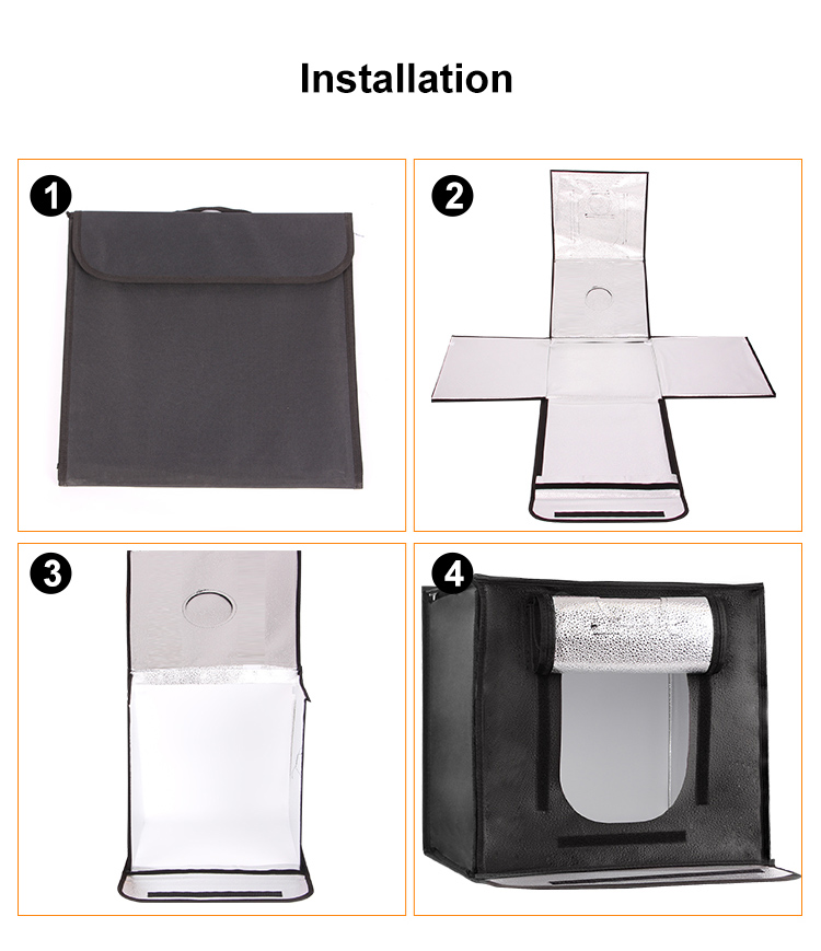 Photo Light Box 24x24 Inches 126 LED beads Photo Studio Shooting Tent Tabletop Photography Lighting Kit with 5 Background Paper