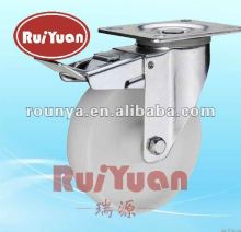 European type nylon double brake industrial caster
