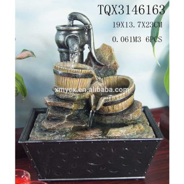 Handmade resin tabletop small decorative water fountains