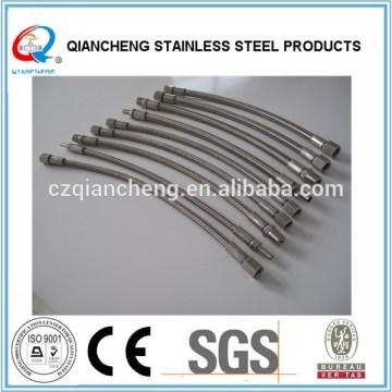 1/4" high pressure stainless steel braided PTFE hydraulic oil hose lines