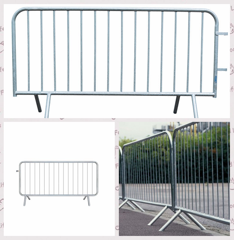v type foot crowd control barrier