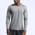 Männer personaliséiert Longsleeve Fitness T-Shirt