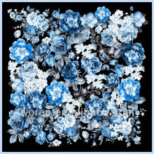 Deluex Extreme Large 100% Silk Shawl Scarf Flower Digital Printed