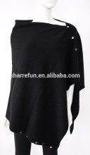 Cashmere Jersey Knit Poncho for women