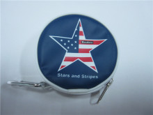 Tiny Round Binding Zip Closed Funny Customized Design Pattern Coin Case Money Bag