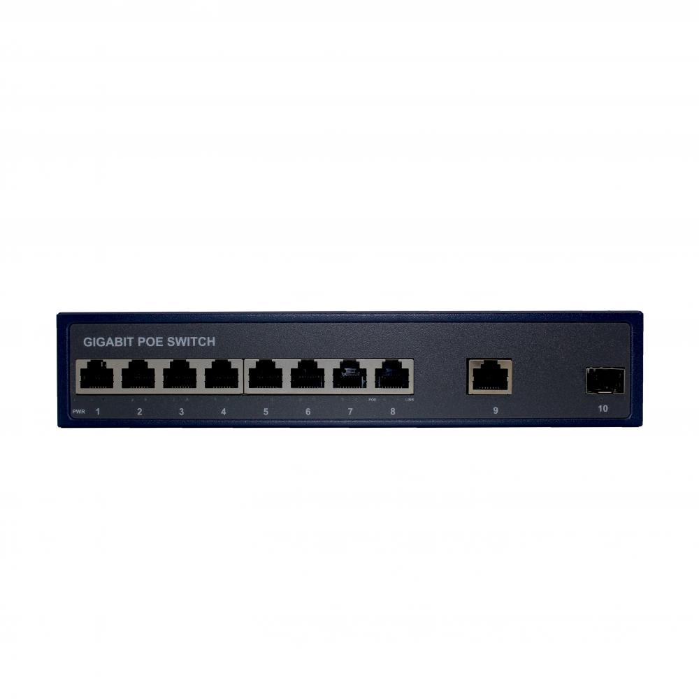 8 Downlink PoE RJ45 Ports