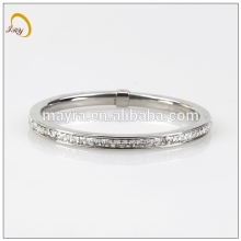 women stainless steel silver torque bangle