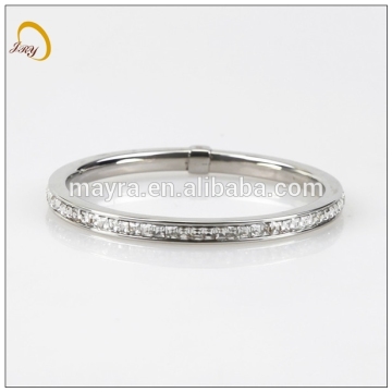 women stainless steel silver torque bangle