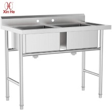 Freestanding two Compartment SInk