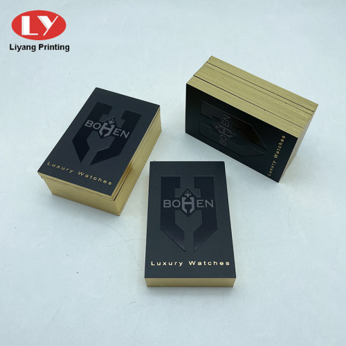 Cardboard Paper Black Letterpress Business Card Printing