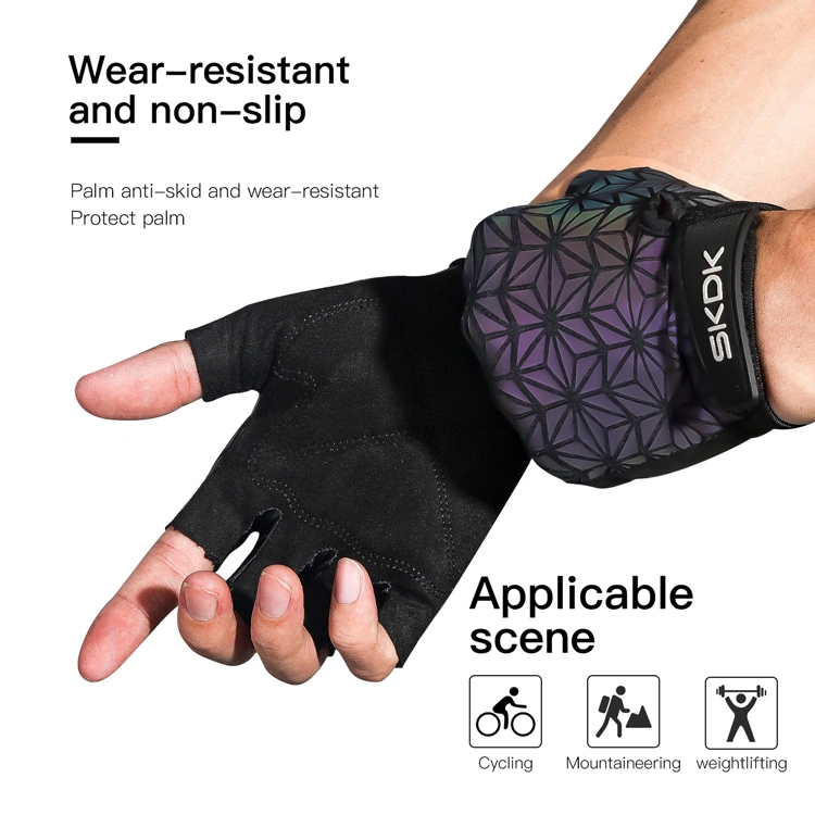 Unisex Fitness Non-Slip Wear-Resistant Gloves Sports Half-Finger Training Dumbbell Horizontal Bar Pull-UPS Riding Gloves