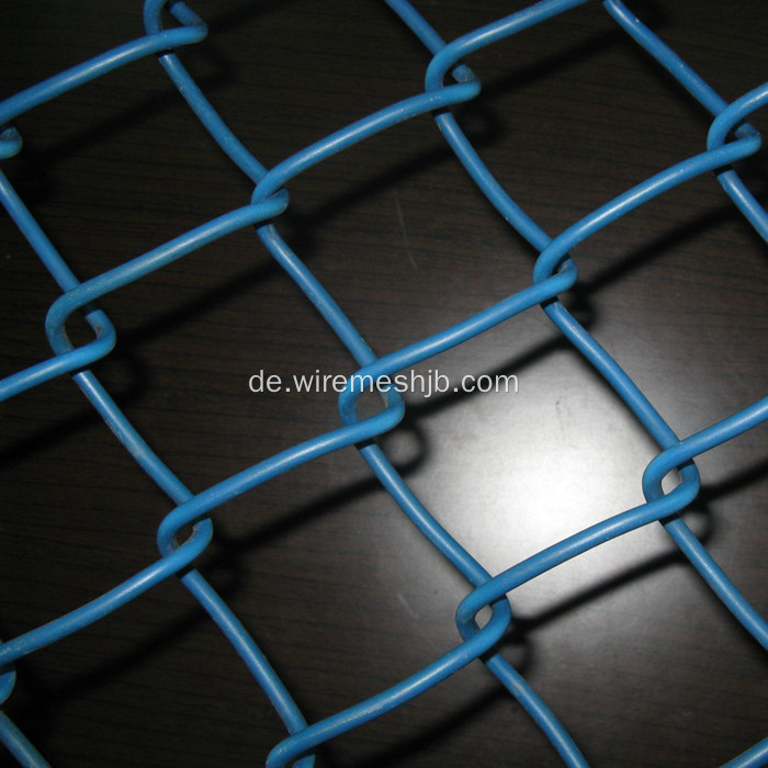 Dunkelgrüner PVC-überzogener Kettenglied-Zaun