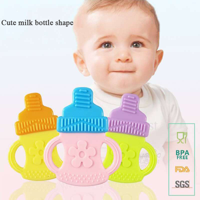 Baby Milk Bottle Teether Silicone Teether Toys