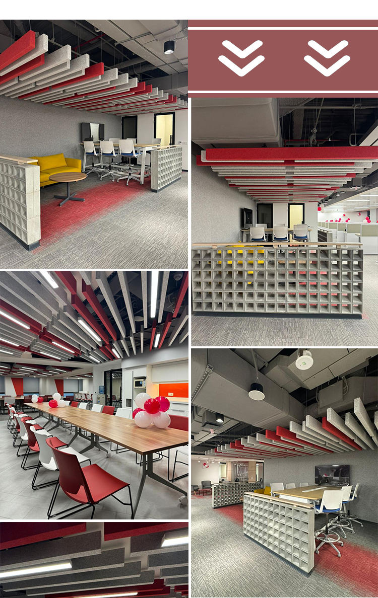 Teto acústico PET PET acoustic ceiling