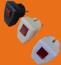 2 Pin Plug with Earth and Switch (P7055)