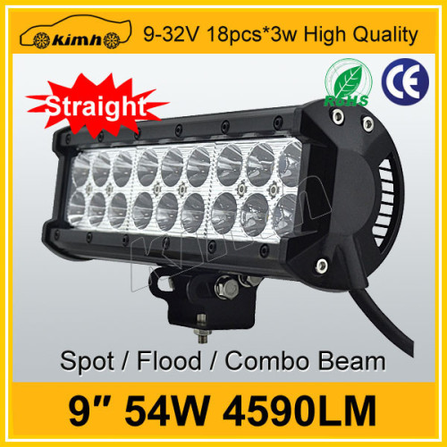 High quality 9" 4590LM 54w aluminium profile led light bar