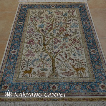 3.3'x5' Tree of Life Tapestry Nain Persian Rug