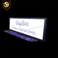 LED illuminated poster holder with clip on frame