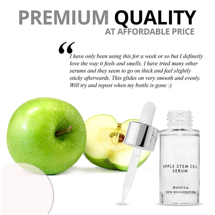 Private Label Apple Stem Cell Face Serum for Anti Wrinkle & Anti Aging