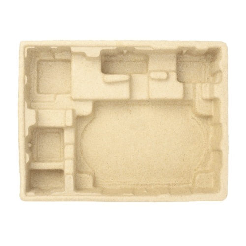 Biodegradable molded fiber protection for electronics