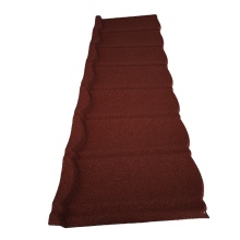 Tuile en acier revetue de pierre