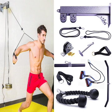 Fitness DIY Pulley Cable Machine Attachment System Arm Biceps Triceps Strength Trainning Home Gym Sport Workout Equipment Set