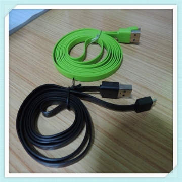 2015 wholeale flat micro usb data cable charger for mobile phone