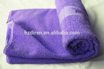 100%polyester plain dyed hand towel face towel bath towel