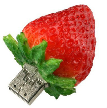 Fruit USB Flash Disk, Strawberry Gift USB 2.0 Flash Drive