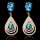 Circle Rhinestone Drop Earrings Fashion Jewelry