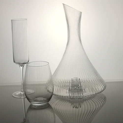 Crystal Ripple Wine Gline Decanter