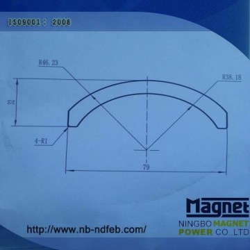 Wind Generator Ndfeb Sector Shaped Neodymium Magnet, aimant