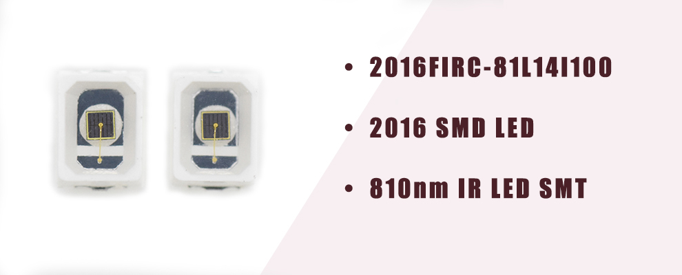 2016FIRC-81L14I100 2016 SMD LED 810nm LED emitter 810nm IR LED SMT PLCC2