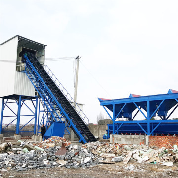 HZS90 hopper lift type concrete batching mixer plant